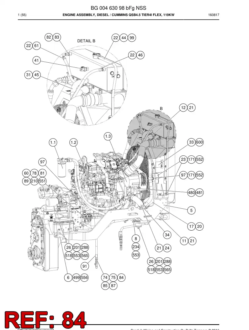 55199997 551 999 97 Adapter - Sandvik Technical Drawing