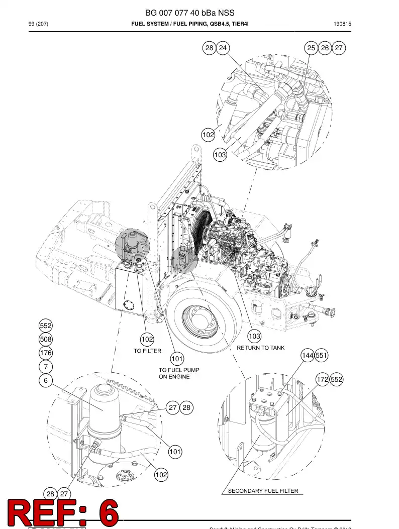 55200005 552 000 05 Element, Filter - Sandvik Technical Drawing