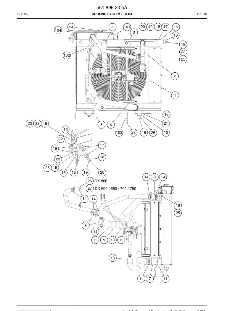 55200017 552 000 17 Silicon union - Sandvik Technical Drawing