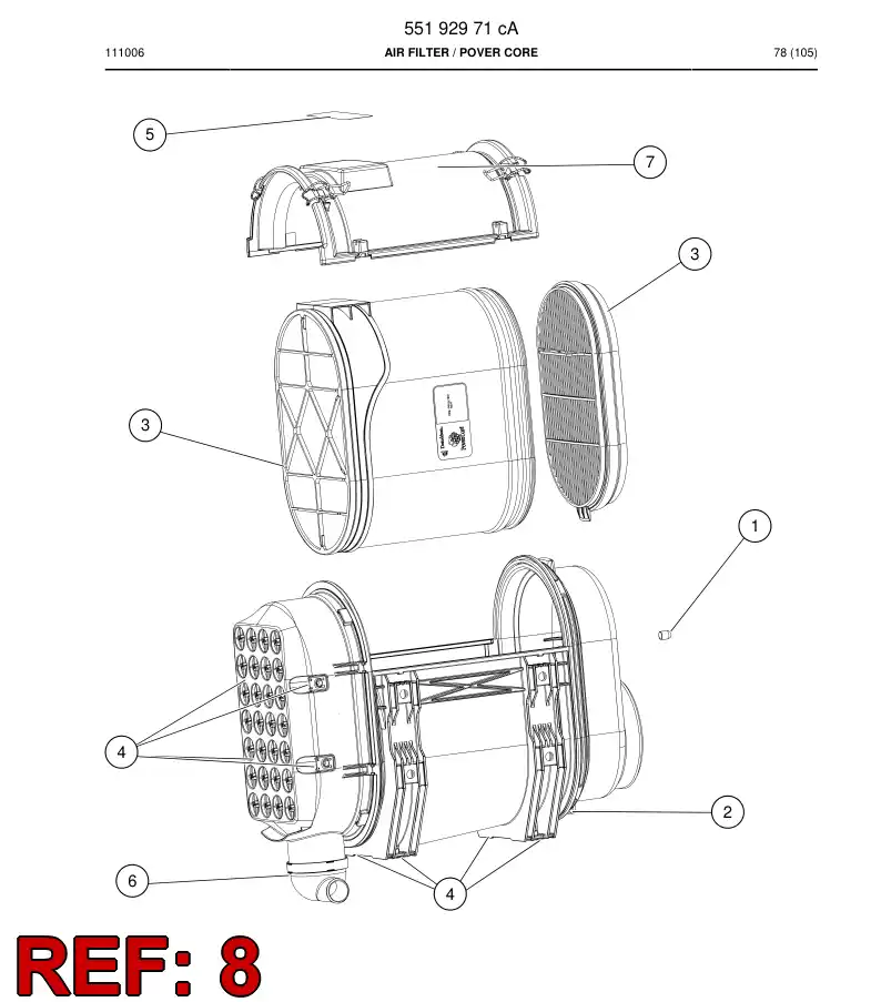 55200157 552 001 57 Cover - Sandvik Technical Drawing
