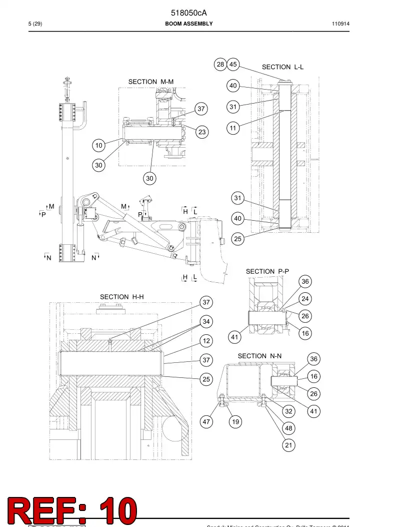 55200233 552 002 33 Pin - Sandvik Technical Drawing