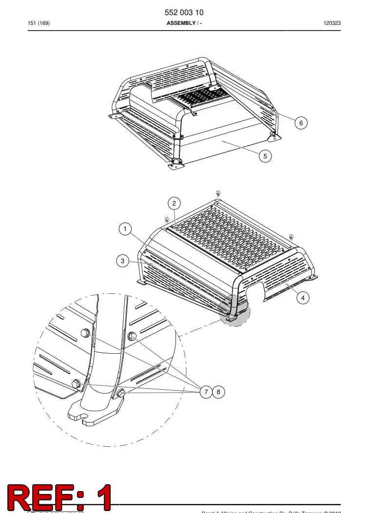 55200312 552 003 12 WELDING ASSEMBLY - Sandvik Technical Drawing