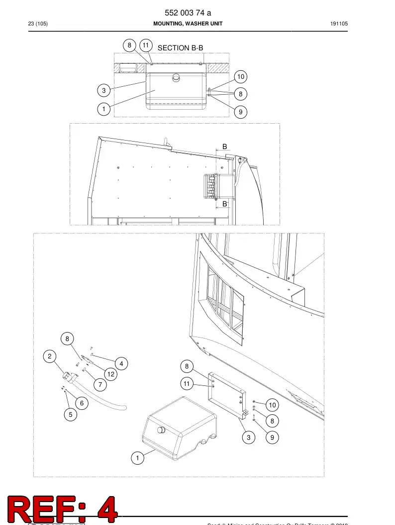 55200315 552 003 15 Hexagon socket countersunk head screw (full thread - Sandvik Technical Drawing