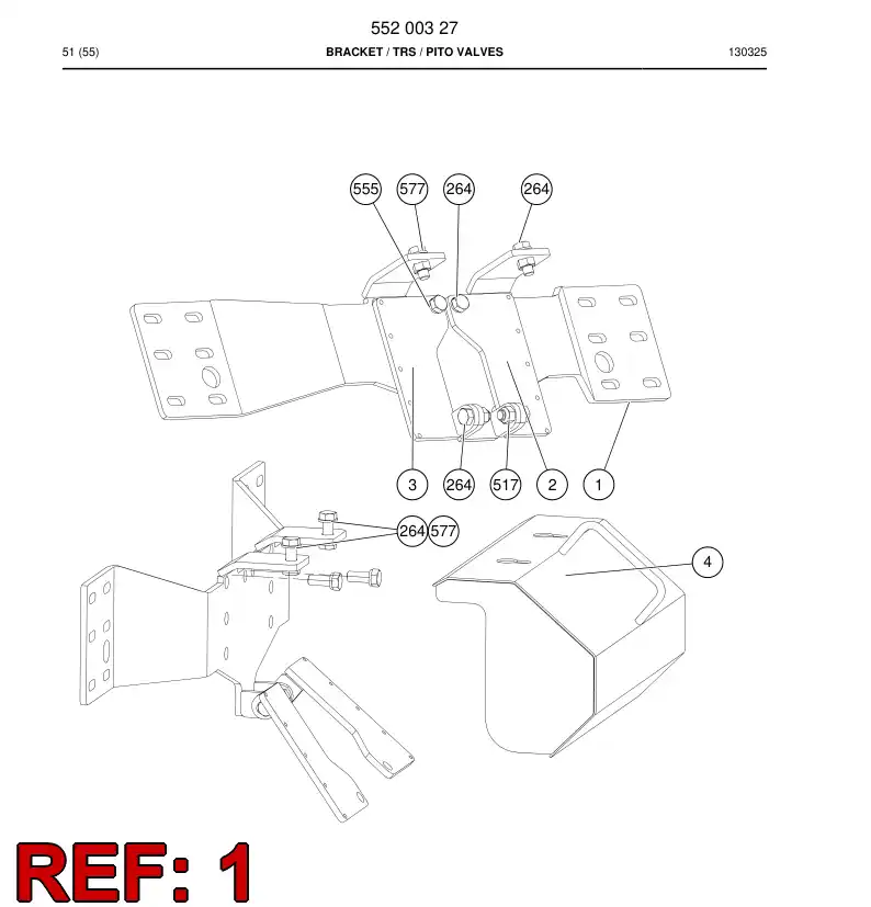 55200328 552 003 28 Support, Mounting - Sandvik Technical Drawing