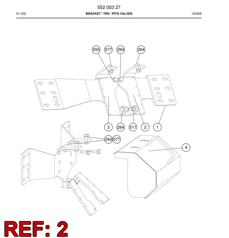 55200346 552 003 46 Supporting block - Sandvik Technical Drawing