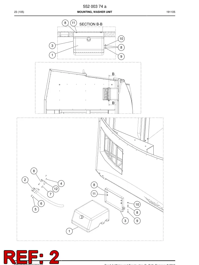 55200379 552 003 79 Pipe, Filling - Sandvik Technical Drawing