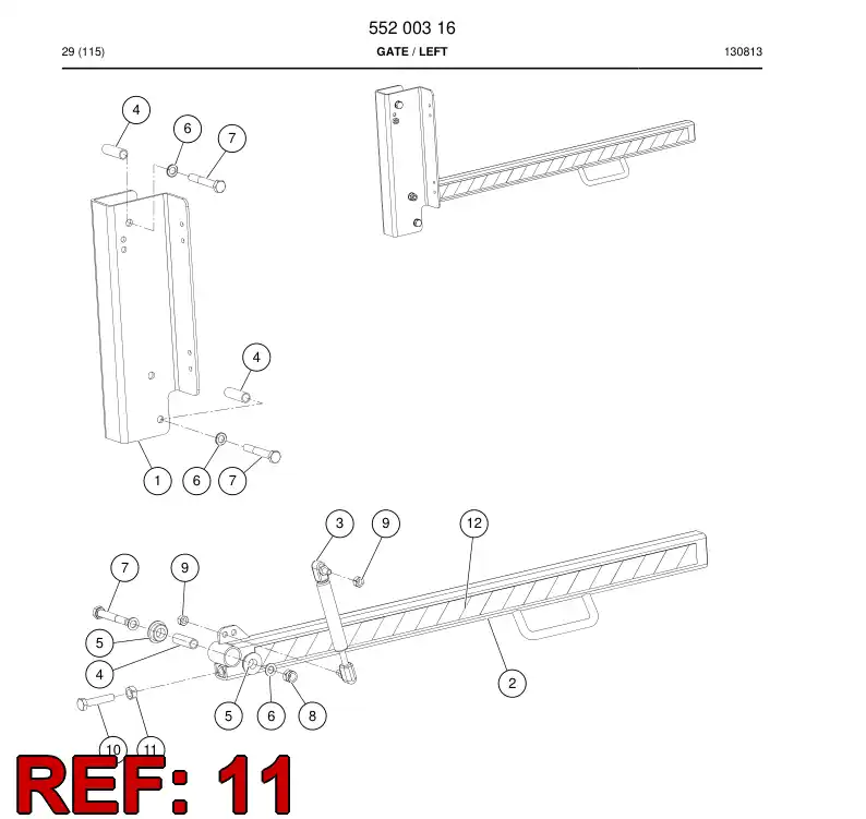 55200390 552 003 90 Nut - Sandvik Technical Drawing