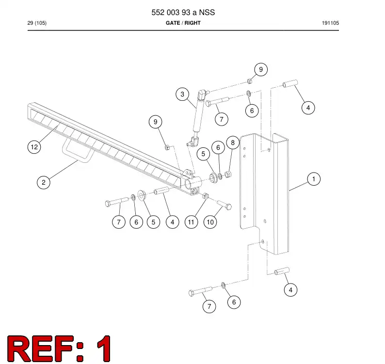55200395 552 003 95 Support - Sandvik Technical Drawing