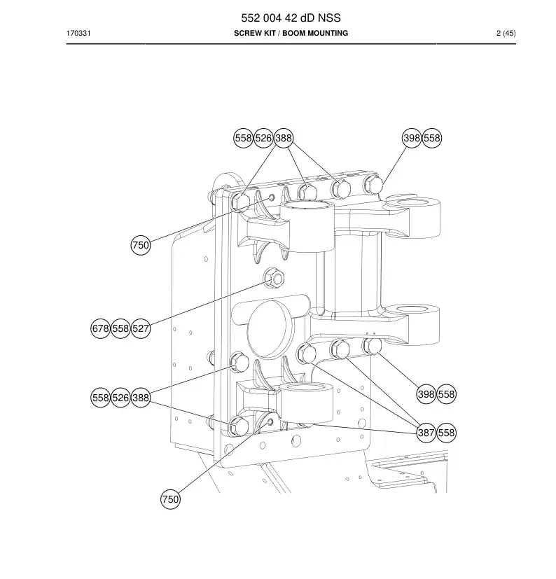 55200442d 552 004 42d SCREW SET - Sandvik Technical Drawing
