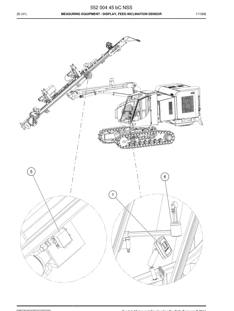 55200445b 552 004 45b Measuring equipment - Sandvik Technical Drawing