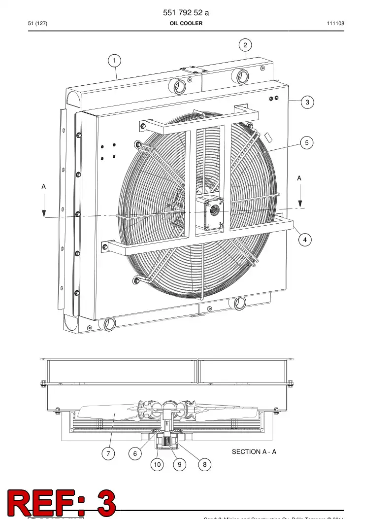 55200490 552 004 90 Housing - Sandvik Technical Drawing