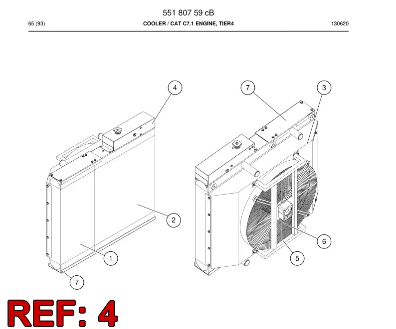 55200492a 552 004 92a Framework - Sandvik Technical Drawing
