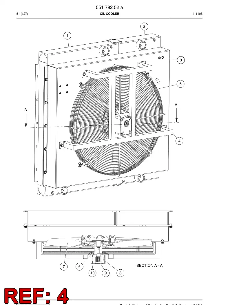 55200493 552 004 93 Framework - Sandvik Technical Drawing
