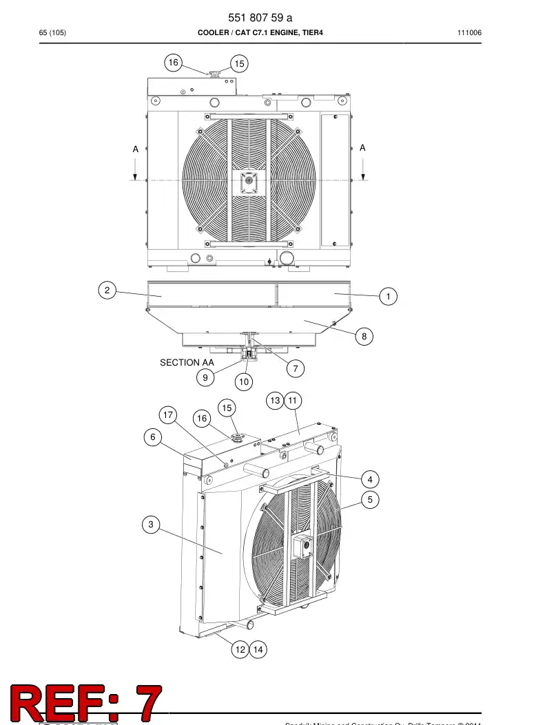 55200497 552 004 97 Coupling - Sandvik Technical Drawing