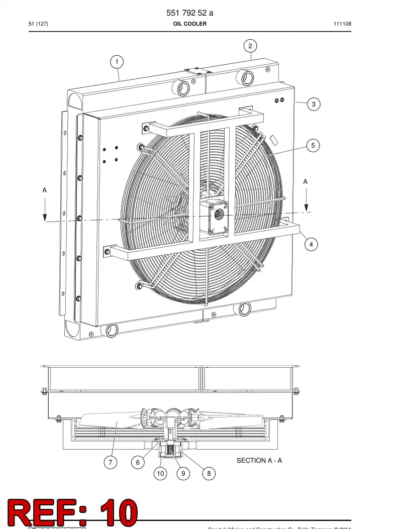 55200503 552 005 03 Plate - Sandvik Technical Drawing