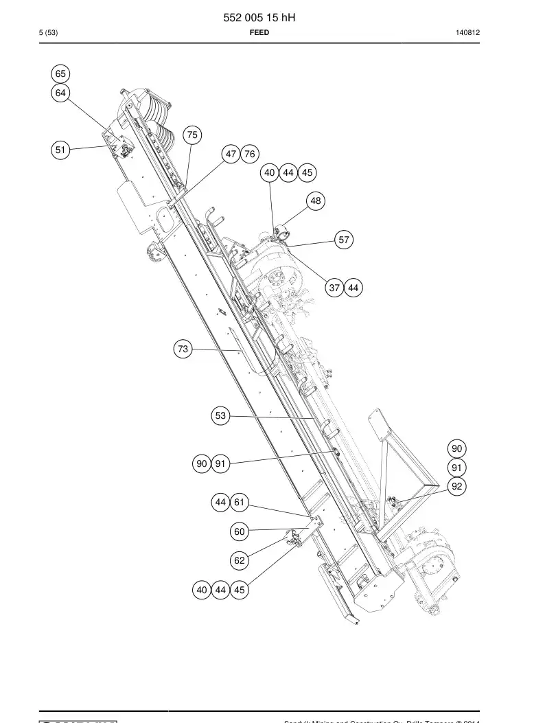55200515h 552 005 15h Feed - Sandvik Technical Drawing