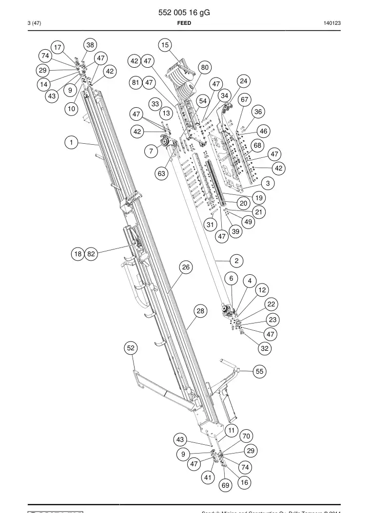 55200516g 552 005 16g Feed - Sandvik Technical Drawing