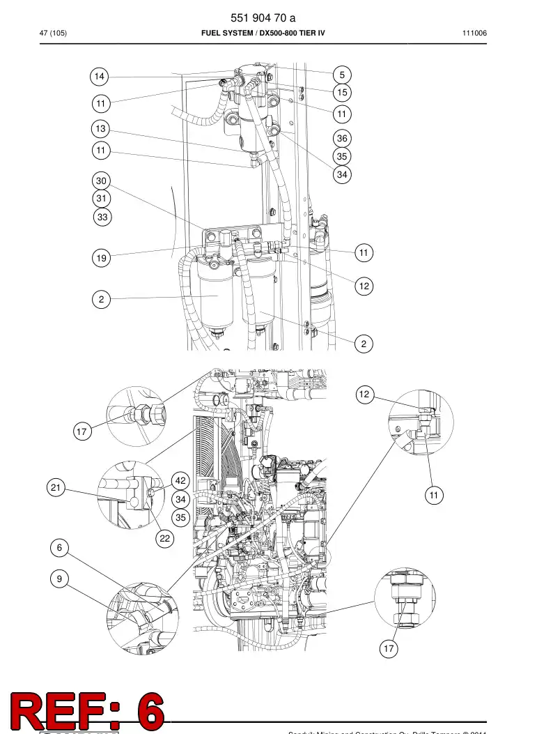 55200656 552 006 56 Fitting - Sandvik Technical Drawing