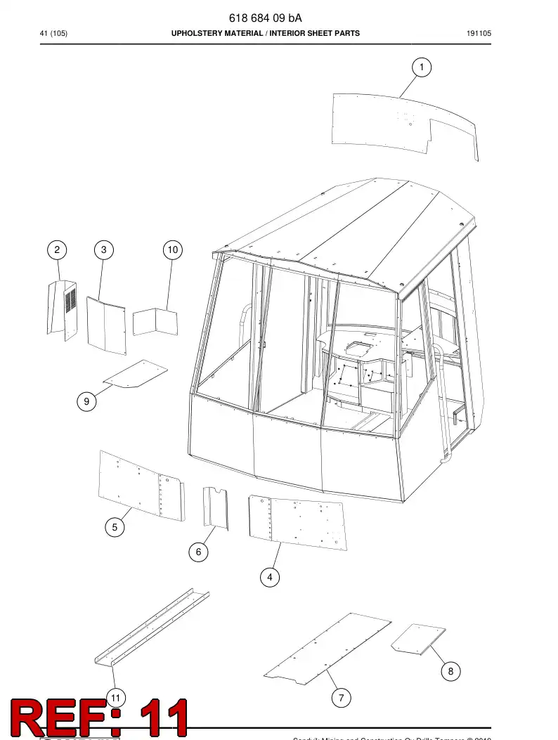 55200696 552 006 96 Chute - Sandvik Technical Drawing
