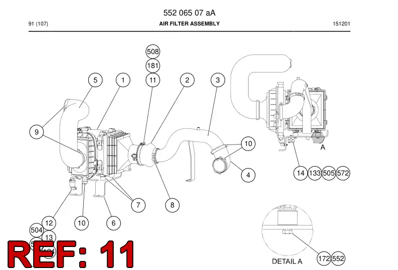 55200711 552 007 11 Clamp - Sandvik Technical Drawing