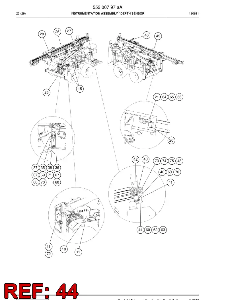 55200782 552 007 82 Cover - Sandvik Technical Drawing