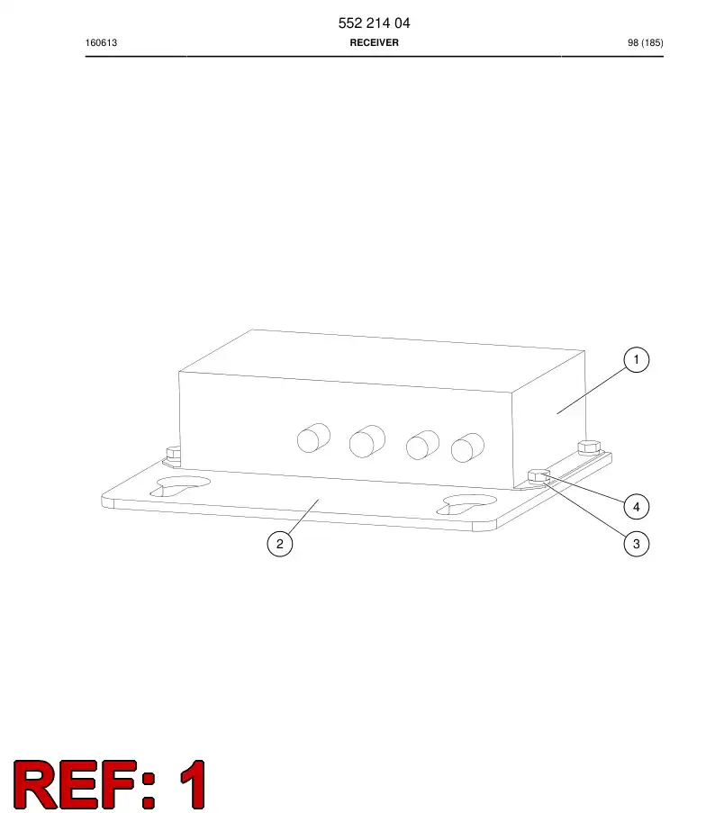 55200803a 552 008 03a Receiver - Sandvik Technical Drawing