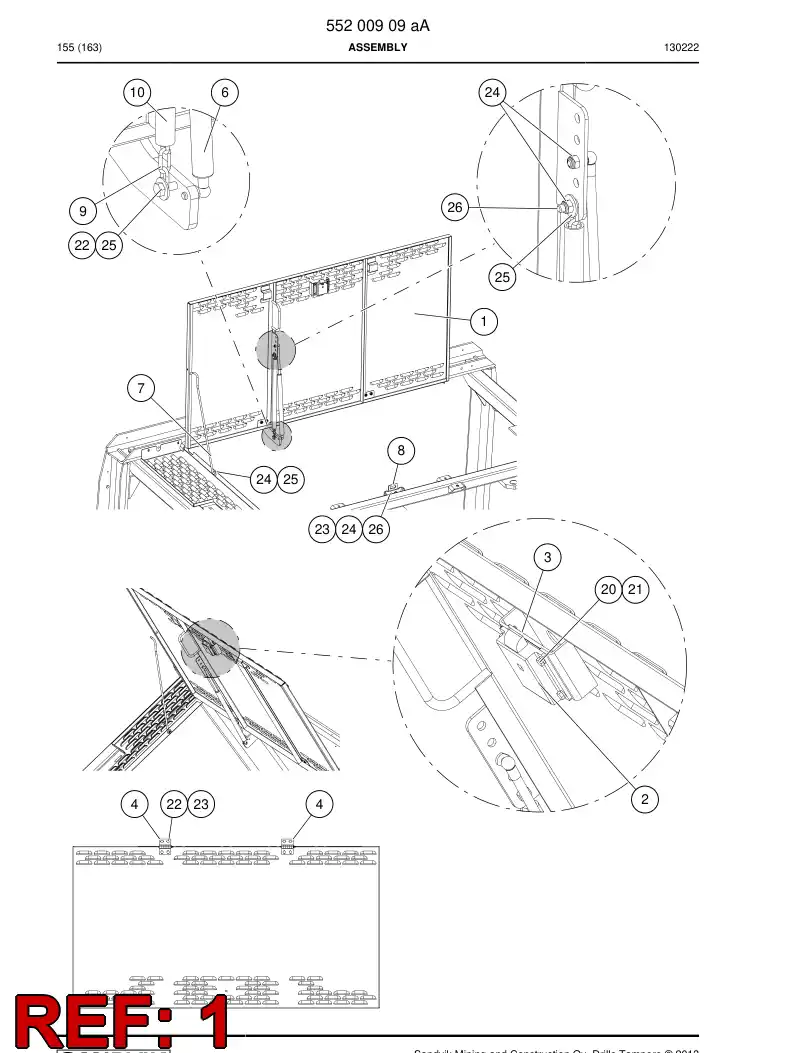 55200907 552 009 07 Hatch - Sandvik Technical Drawing
