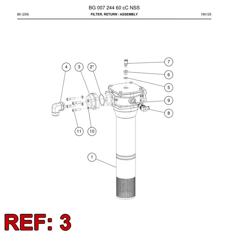 55201117 552 011 17 Flange - Sandvik Technical Drawing