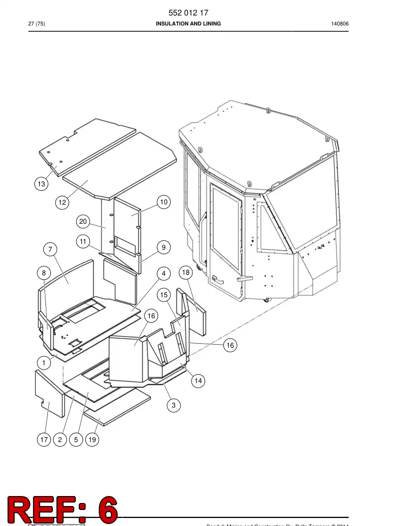 55201221 552 012 21 MOQUETA - Sandvik Technical Drawing