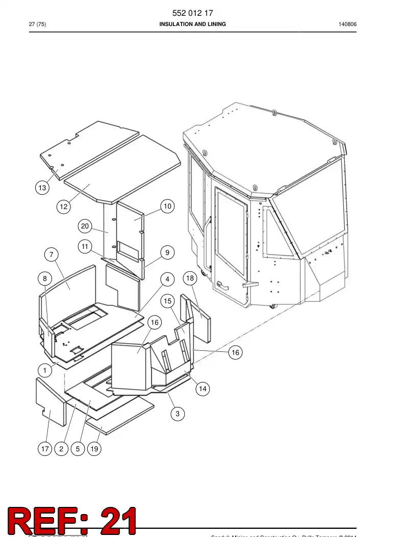 55201224 552 012 24 MOQUETA - Sandvik Technical Drawing