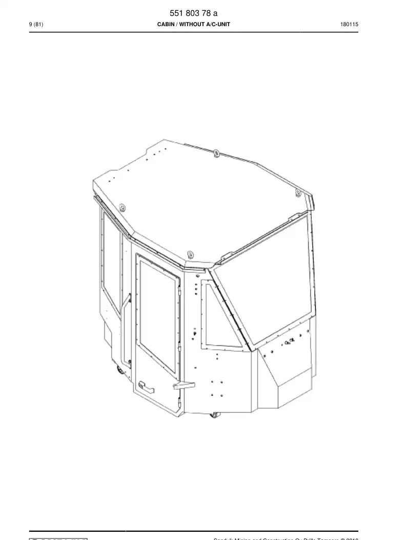 55201228 552 012 28 BASTIDOR, CABINA - Sandvik Technical Drawing
