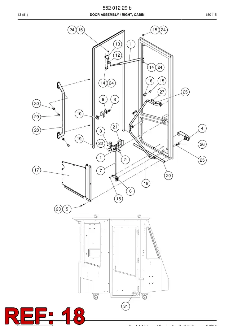 55201232 552 012 32 MANIVELA - Sandvik Technical Drawing