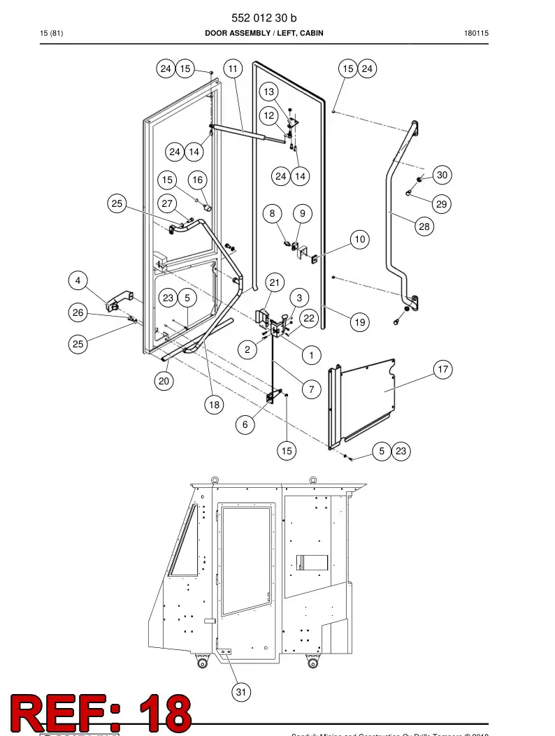 55201234 552 012 34 MANIVELA - Sandvik Technical Drawing
