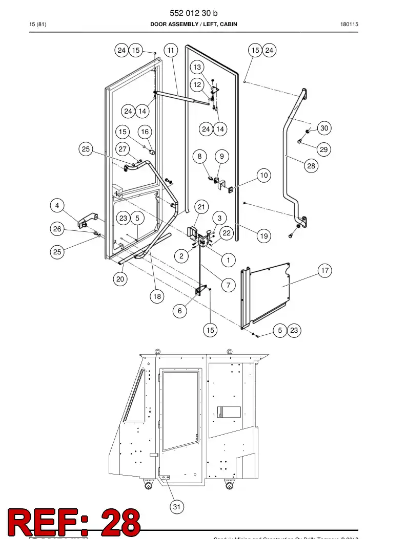 55201235 552 012 35 MANIVELA - Sandvik Technical Drawing
