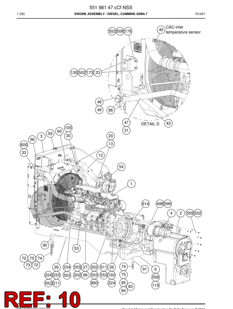 55201324 552 013 24 Pipe - Sandvik Technical Drawing