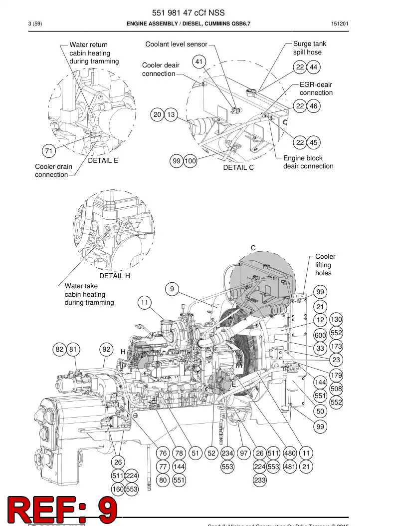 55201325a 552 013 25a Pipe - Sandvik Technical Drawing