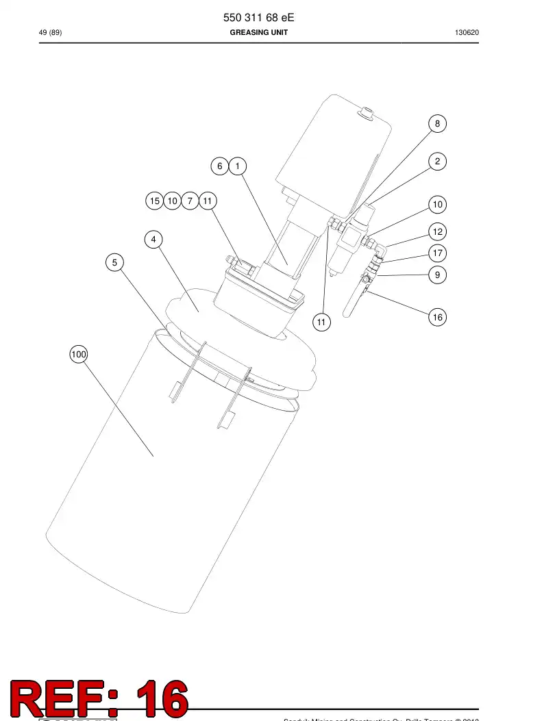 55201484 552 014 84 STRAIGHT THREAD ADAPTER - Sandvik Technical Drawing