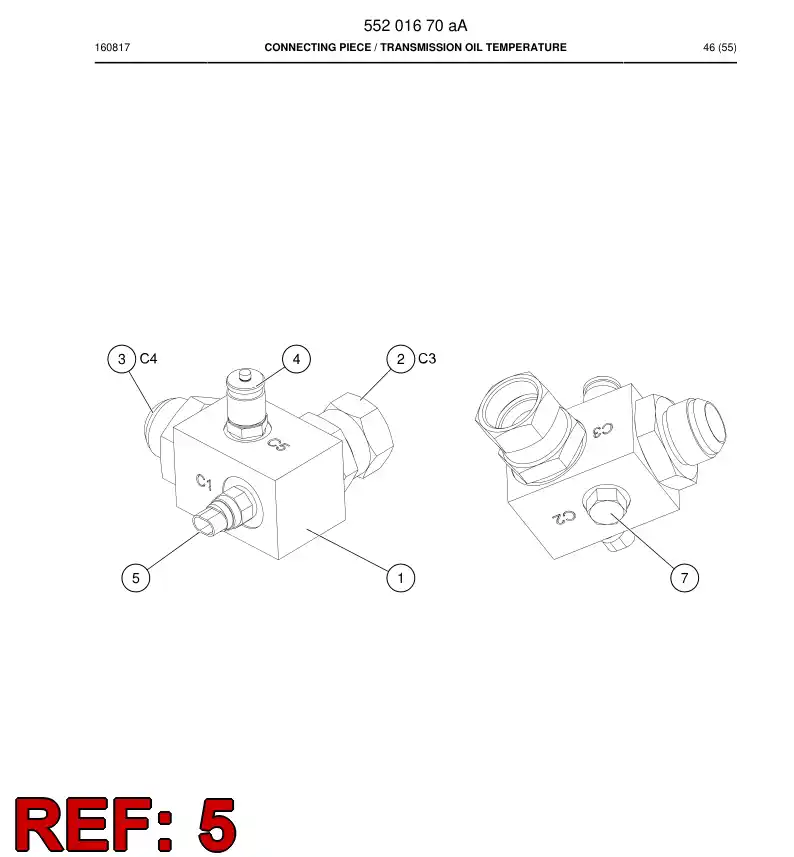 55201540b 552 015 40b Sensor, Temperature - Sandvik Technical Drawing