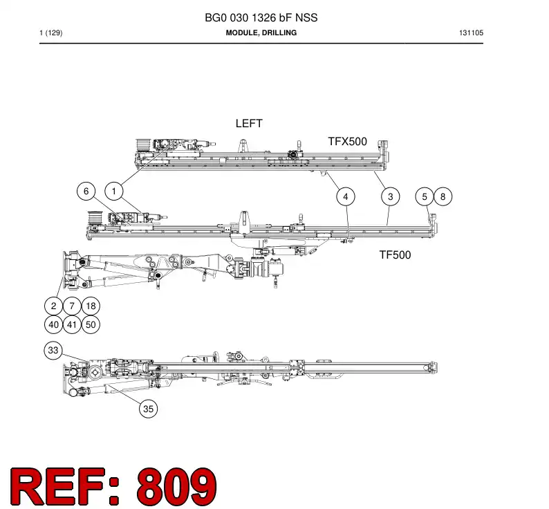 55201566d 552 015 66d Hosing Set - Sandvik Technical Drawing