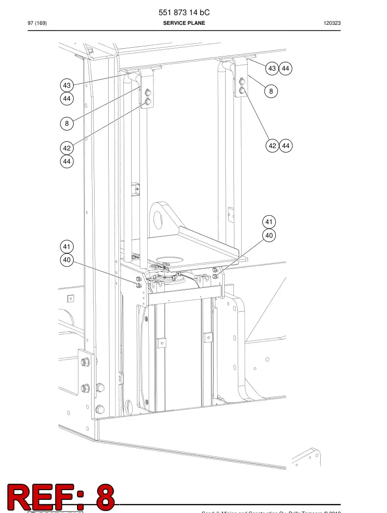 55201574 552 015 74 Support - Sandvik Technical Drawing