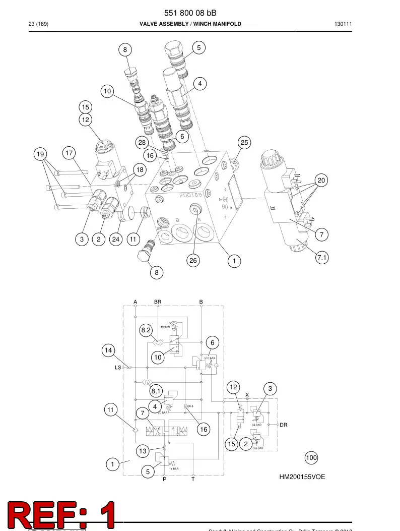 55201586 552 015 86 Section - Sandvik Technical Drawing