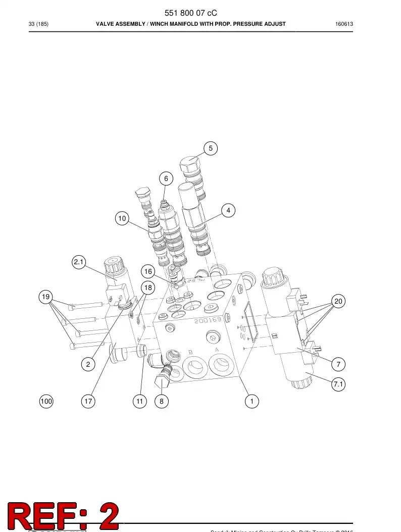 55201698 552 016 98 Coil - Sandvik Technical Drawing