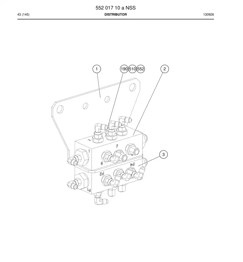 55201710a 552 017 10a DISTRIBUIDOR - Sandvik Technical Drawing