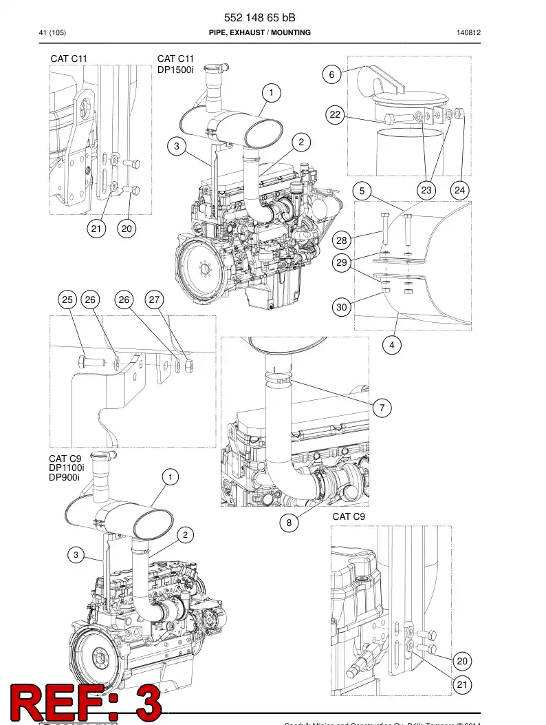 55201756 552 017 56 Bracket - Sandvik Technical Drawing