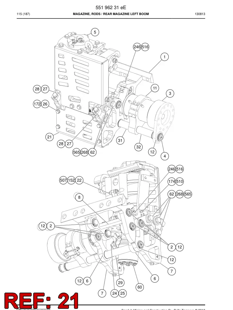 55201854a 552 018 54a Plate, Cover - Sandvik Technical Drawing