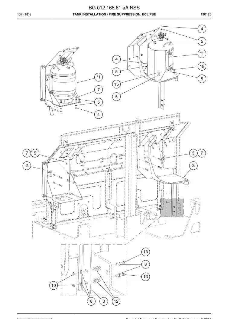 55201869 552 018 69 Tank Assembly - Sandvik Technical Drawing