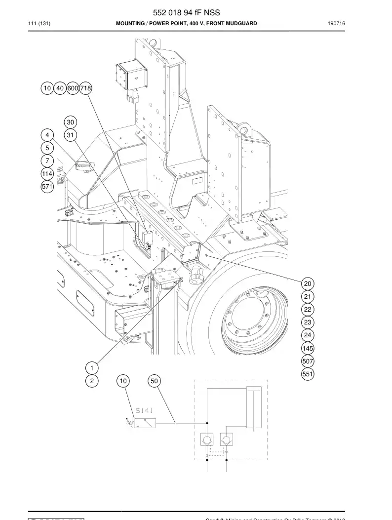 55201894f 552 018 94f Mounting - Sandvik Technical Drawing