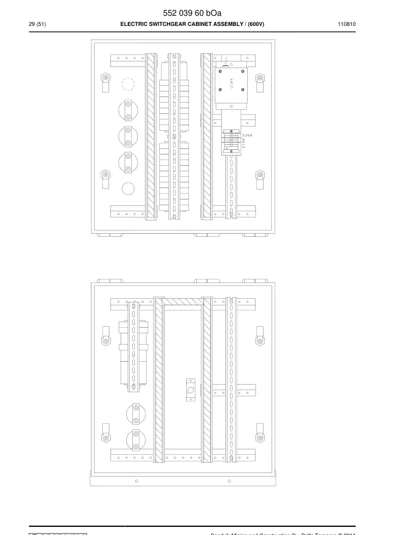 55201933 552 019 33 TRANSFORMER-RECTIFIER - Sandvik Technical Drawing