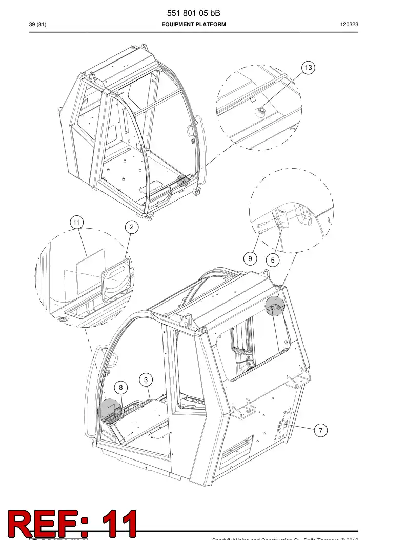 55201960a 552 019 60a Plate, Mounting - Sandvik Technical Drawing
