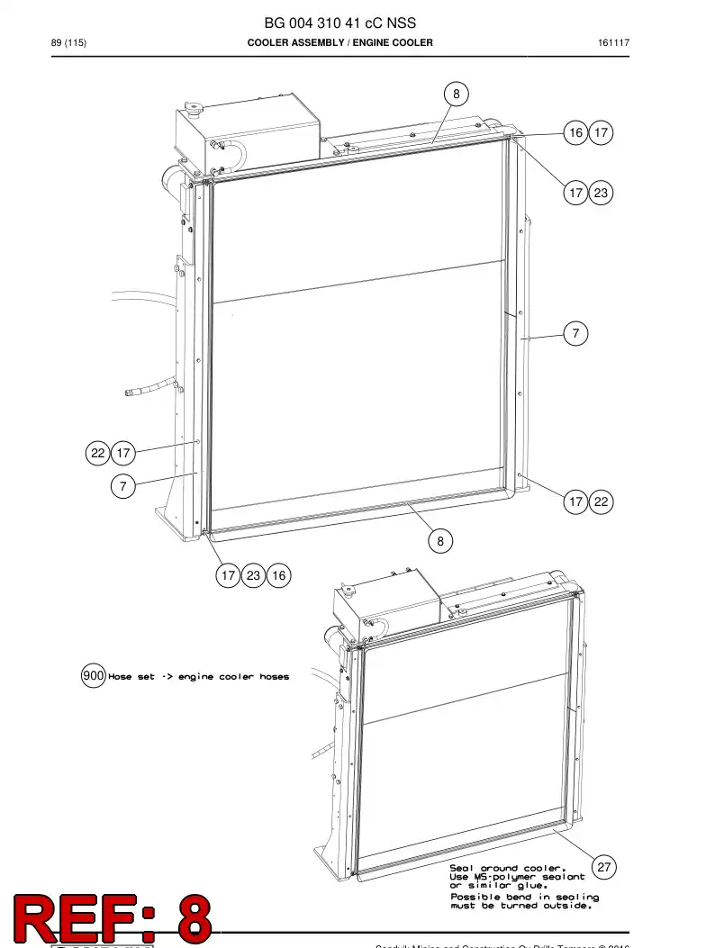 55201999b 552 019 99b Plate - Sandvik Technical Drawing